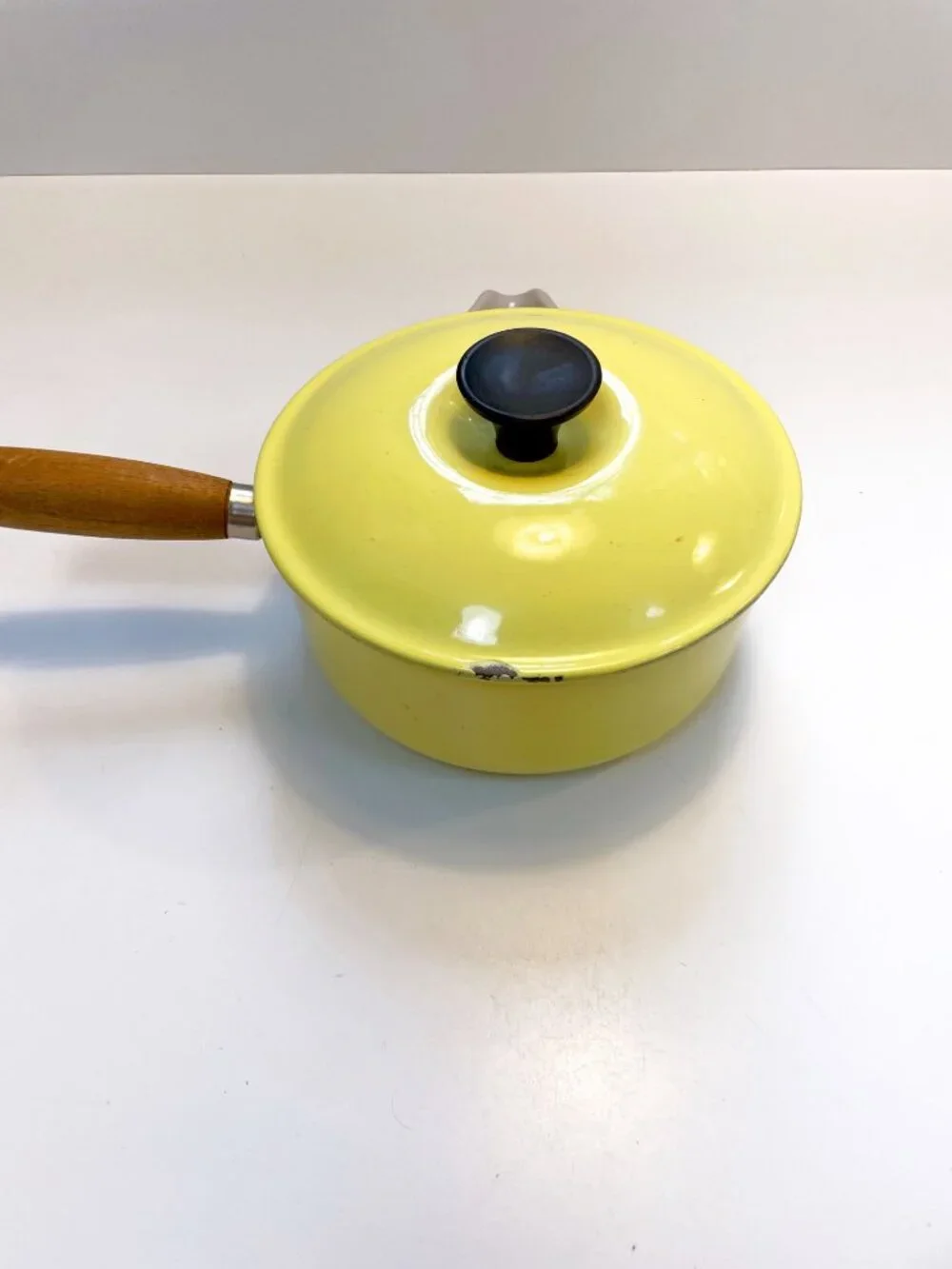 Vintage Le Creuset Wooden Handled Saucepan with Lid